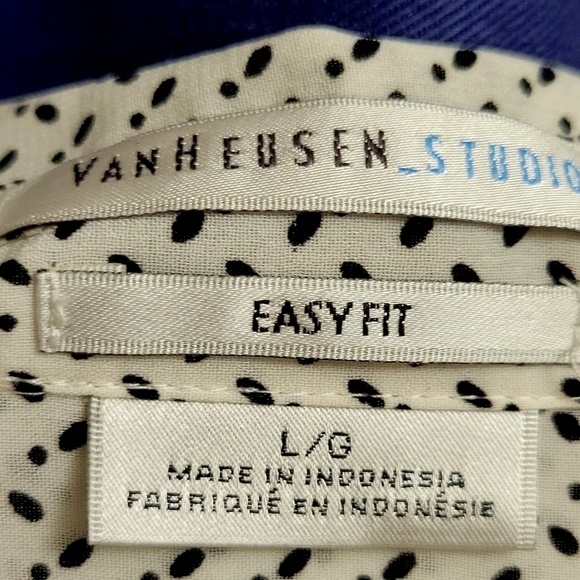 Van Heusen Women’s Cream & Black Patterned Blouse | Classic Workwear Top - Picture 5 of 6